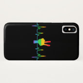 平和ゲイハートビートLGBT Case-Mate iPhoneケース (裏面(横))