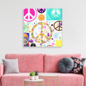 平和コラージュ キャンバスプリント (インサイチュ (リビング))