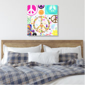 平和コラージュ キャンバスプリント (インサイチュ (寝室))