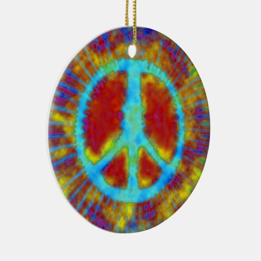 平和サイケデリックのサイン セラミックオーナメント (右)