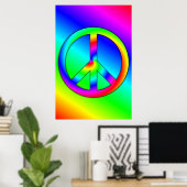 平和サイケデリックポスター ポスター (ホームオフィス)