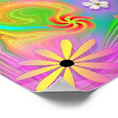 平和サイケデリックポスター ポスター (角)