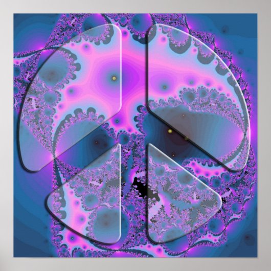 平和サイケデリック標識ポスター ポスター (正面)