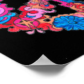 平和サイケデリック標識 ポスター (角)