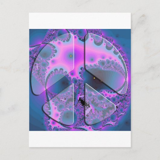 平和サイケデリック標識 ポストカード (正面)