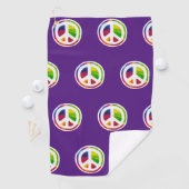 平和サイケデリック記号 ゴルフタオル (インサイチュ)