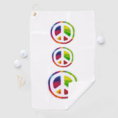 平和サイケデリック記号 ゴルフタオル (インサイチュ)