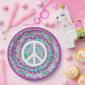 平和サイケデリック ペーパープレート (パーティー)