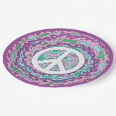 平和サイケデリック ペーパープレート (アングル)