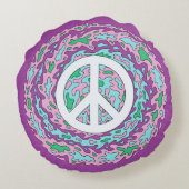 平和サイケデリック ラウンドクッション (裏面)