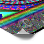 平和サインと蝶のポスター ポスター (角)