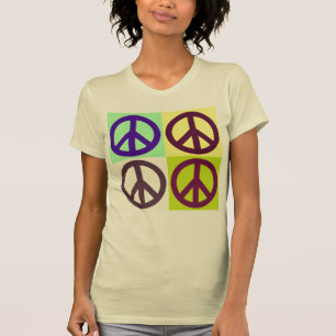 平和サインのシンボルポップ・アートのアート Tシャツ