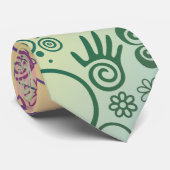 平和サインのシンボル虹 ネクタイ (ロール)