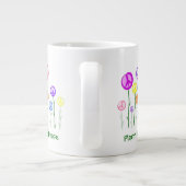 平和サインの花 ジャンボコーヒーマグカップ (裏面)