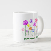 平和サインの花 ジャンボコーヒーマグカップ (正面右)
