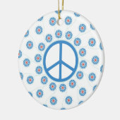平和サインの花 セラミックオーナメント (左)