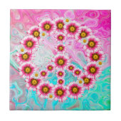 平和サインの花 タイル (正面)