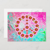 平和サインの花 ポストカード (正面/裏面)