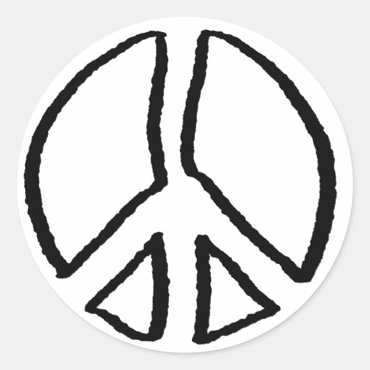 平和サイン中空 ラウンドシール (正面)