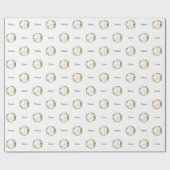 平和サイン愛ボタニカル素朴クリスマス ラッピングペーパー (フラット)