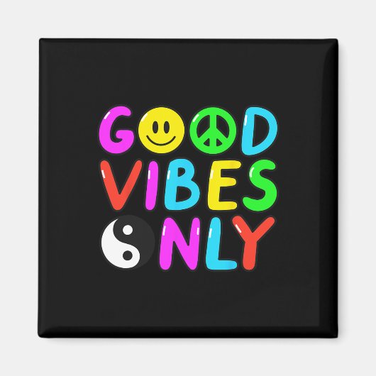 平和サイン愛60s 70s溝深いヒッピー衣装ホール マグネット (正面)