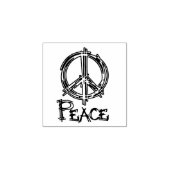 平和サイン1960のシンボル ラバースタンプ (インプリント)
