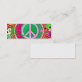 平和サイン、月、星、すべてのもの スキニー名刺 (正面/裏面)