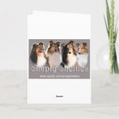 平和シェットランド・シープドッグのクリスマスカード シーズンカード (裏面)