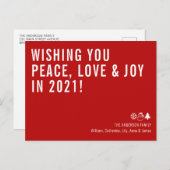 平和シンプルを願う2021年新年 シーズンポストカード (正面/裏面)