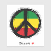 平和シンボルとレゲエスタイル シール (シート)