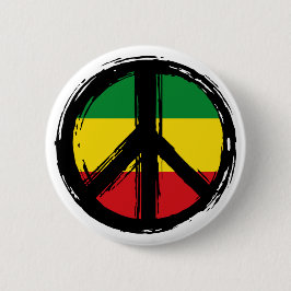平和シンボルとレゲエスタイル 缶バッジ