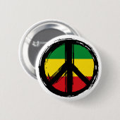 平和シンボルとレゲエスタイル 缶バッジ (正面&裏面)