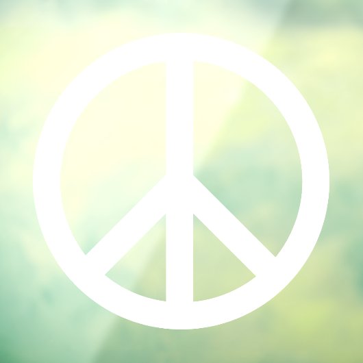 平和シンボルアンチ戦争エレガント白 ウィンドウサイン (シート3)