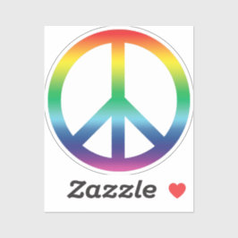平和シンボルアンチ戦争レインボープライドカラーモダン シール