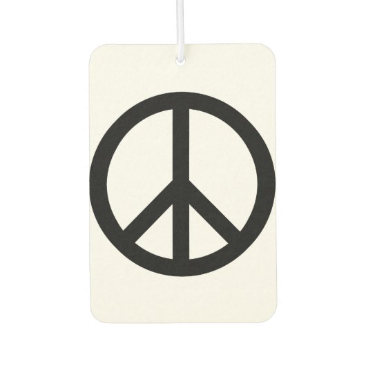 平和シンボルアンチ戦争白黒シンプル車 カーエアーフレッシュナー (正面)