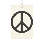 平和シンボルアンチ戦争白黒シンプル車 カーエアーフレッシュナー (裏面)