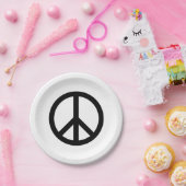 平和シンボルアンチ戦争白黒モダンパーティー ペーパープレート (パーティー)