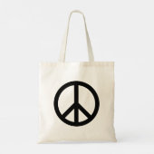 平和シンボルアンチ戦争白黒 モダン トートバッグ (裏面)