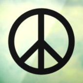 平和シンボルアンチ戦争黒エレガントモダン ウィンドウサイン (シート3)