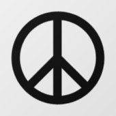 平和シンボルアンチ戦争黒エレガントモダン ウィンドウサイン (シート)