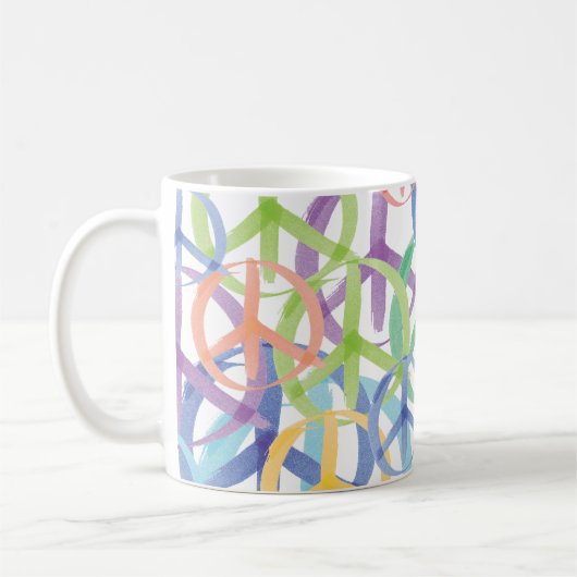 平和シンボルアート コーヒーマグカップ (左)