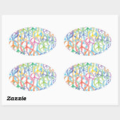 平和シンボルアート 楕円形シール (シート)