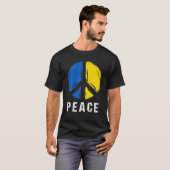 平和シンボルウクライナ国旗 – ウクライナの平和 – Vi Tシャツ (正面フル)