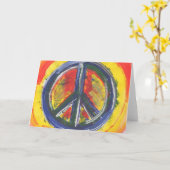 平和シンボルノテカード カード (黄色い花)