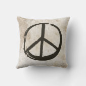 平和シンボルヒッピー愛1960sのサインマッド汚れ クッション (裏面)