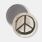 平和シンボルヒッピー愛1960sのサインマッド汚れ マグネット (正面/裏面)