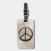 平和シンボルヒッピー愛1960sのサインマッド汚れ ラゲッジタグ (正面縦)