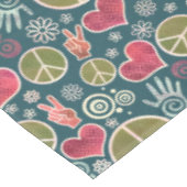 平和シンボルヒップスター平和主義サインデザイン テーブルクロス (アングル)