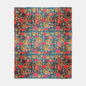 平和シンボルヒップスター平和主義サインデザイン フリースブランケット (正面)