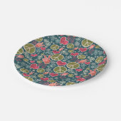 平和シンボルヒップスター平和主義サインデザイン ペーパープレート (アングル)